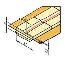 Керамическая подкладка трапециевидная КЕДР КП- 6К (ширина 27 мм, канавка 6 мм скругленная, длина 600 мм)