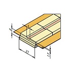 Керамическая подкладка прямоугольная КЕДР КП-6Т (ширина 27 мм, канавка трапецевидная 6 мм, длина 600 мм)